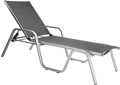 Kettler Advantage 0301214-0000 Basic Plus Stapelliege 202 x 70 x 38 cm, silber/anthrazit