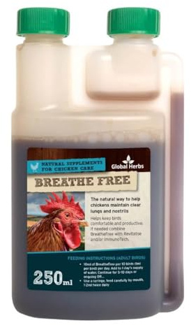 Global Herbs BreatheFree for Chickens Respiratory Support Liquid 250ml