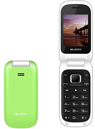 Majestic TLF Lucky 48 Flip UMTS - Telefono UMTS e gsm con Flip Attivo, Display 2.4, Fotocamera, Bluetooth, Radio, Lettura Files multimediali, Verde