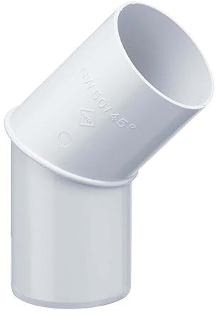 INEFA Coude Descente 45° PVC 100mm Blanc Raccord Tuyau Pluvial Montage Facile