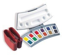 Pelikan Aquarell-Malkasten 725D/12, Kunststoffkasten mit 12 Farben