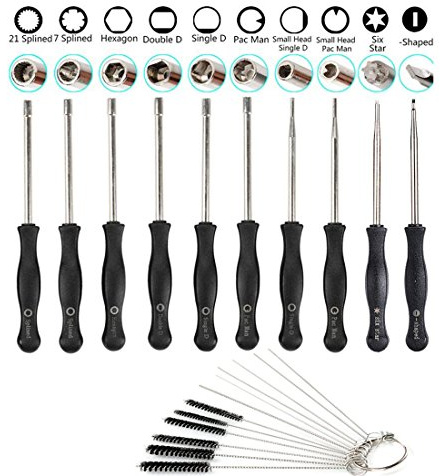 Lot de 10 Outil de réglage de carburateur avec Brosse de Nettoyage Aiguille de carburateur pour Moteur 2 Cycle Petite courantes Echo Stihl Poulan Husqvarna MTD Ryobi Homelite Tondeuse Weed Eater