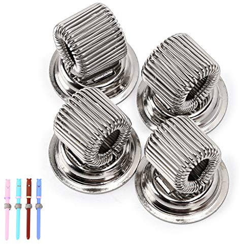 BTSKY 4 Pcs Magnetic Pen Pencil Holders Clips with Adjustable Spring Loop