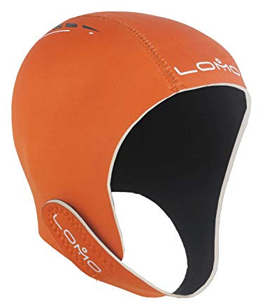 Lomo Neoprene Triathlon Open Water Swimming Cap- Orange (Small)