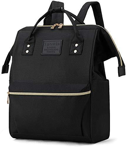 Tzowla Small Laptop Backpack Women,Mini Backpack for School Girls,Stylish College School Casual Daypack Bookbag,Work Bags Shopping Light Weight Rucksack Fits 13.3 Inch Netbook/Computer-Black