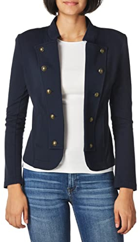 Tommy Hilfiger Tommy Chaqueta de Banda clásica para Mujer, con Frente Abierto, Capitán del Cielo, XXL