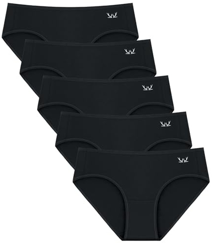 Benirap Womens Underwear Soft Cotton Hipster Panties Breathable Briefs 5 or 6 Pack