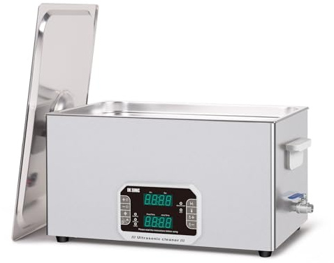 DK SONIC Professional Ultrasonic Cleaner 22L, 480W Heavy-Duty Sonic Cleaner With Timer,Heater&Touch Control, Multi-Application for Motorcycle Engines, Carburetors, Chains (Include Basket)