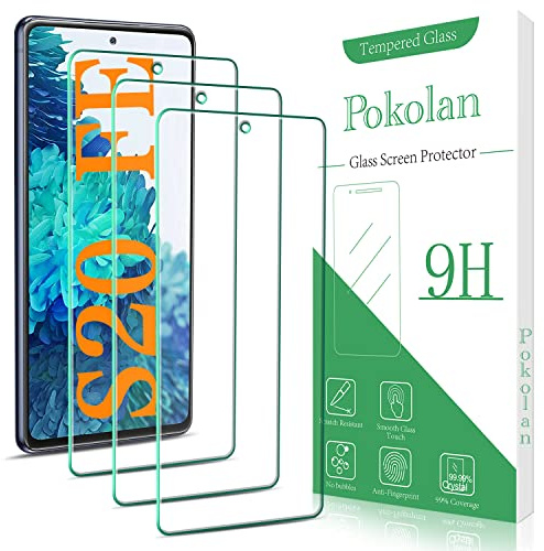 Pokolan 3 Stück Folie für Samsung Galaxy S20 FE Panzer Schutz Glas | Frei von Kratzern, 9H Härte, HD Displayschutzfolie, 0.33mm Ultra klar, Blasenfrei, Ultrabeständig