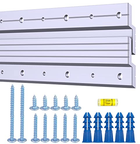 French Cleat Heavy Duty 17-3/4 inch 2 Pairs-Mirror Mounting Wall Bracket,French Cleat Picture Hanger Mirror Wall Mount Hanger for Frame Hanging, Headboard Cabinet Shelf - 200 lbs