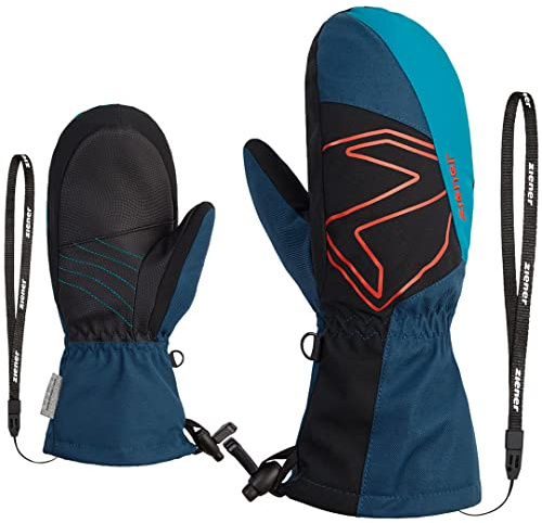 Ziener Kinder LAVALINO Ski-Fäustling/Wintersport | wasserdicht, extra warm, Wolle, Blue sea, 3,5