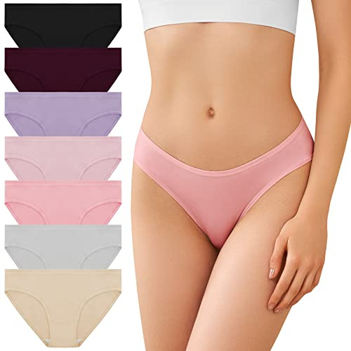SIMIYA Womens Pants,Low Rise Cotton Knickers for Women Soft Ladies Briefs Stretchy Hipster Panties