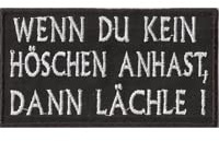 Heavy Metal Kutten Aufnäher Patch mit Spruch lustig - Wenn du kein Höschen anhast, dann lächle - Biker Patch zum aufbügeln/aufnähen | Aufbügler Jeans Flicken l 90x50mm