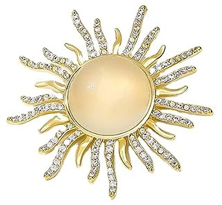 YAHOYA Mode Strass Opal Stein Sonne Brosche Anstecknadel für Frauen Mädchen Elegant Niedlich Tier Kristall Corsage Broschen Kleidung Schmuck Geschenk