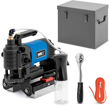 MSW MSW-DDM-1650WSPM Magnetbohrmaschine 1650 W 875 U/min Haftkraft von 14500 N Trocken- und Nassbohrungen auf metallischen Oberflächen Magnet Kernbohrmaschine