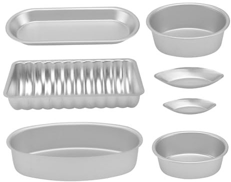 Zerodeko 7St Kuchenform Minipfanne Hot-Dog-Herstellungsform Hot-Dog-Backen Wurst pfannenwender kreative backform Backofen Backform Oval Puddingform Backgeschirr Schimmel Aluminiumlegierung