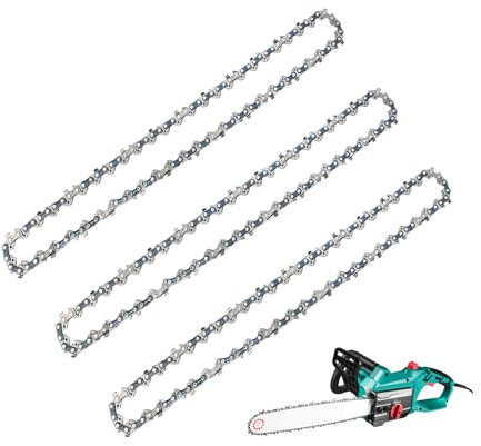 3 Pcs Catene per Motosega 3/8, 52 Maglie di Trasmissione 48 Cm Chainsaw Chain Catena di Ricambio Ideale Basso Rimbalzo Ideale per Taglio Professionale Chainsaw Chain Compatibile con Tutte le Marche