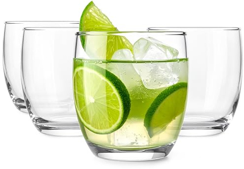 Glasmark KROSNO 1992 Trinkgläser Set Gläser 4 Stück 220 ml Wassergläser Cocktailgläser Saftgläser Saft Wasser Glas Mit Dickem Boden Spülmaschinenfest