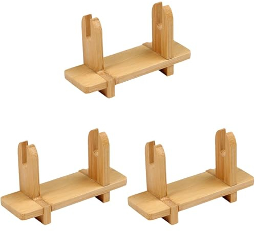 PRETYZOOM 3 Pack Hand Fan Storage Stand Japan Holz Faltbarer Fächerständer Vintage Tischdekoration und Innenausstattung
