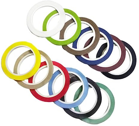 JEWEDECO 12rollen Teiliges Dünnes Washi Tape in Verschiedenen Reinen Farben Selbstklebendes Papierband Für Scrapbooking Geschenkverpackung Planer Und Diy Dekoration Masking Tapes