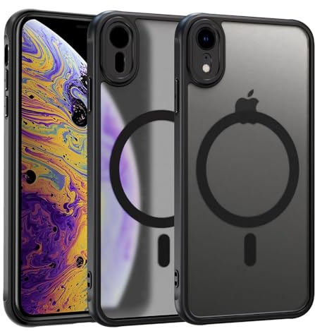 ZYIMOU für iPhone XR Hülle Kompatibel mit MagSafe, Handyhülle Magnetisch für iPhone XR kameraschutz Rückseite Dünn Stoßfest Schutzhülle (Schwarz)