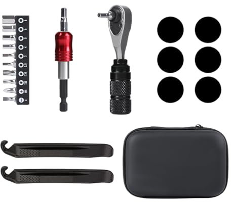 Xvilmaun Bicycles Tool Kit | Bikes Torque Wrench Set Bikes Tire Removal Tool | Aluminum Alloy Ratchet Wrench Set for Urgency Repairs, Adjustment Tire
