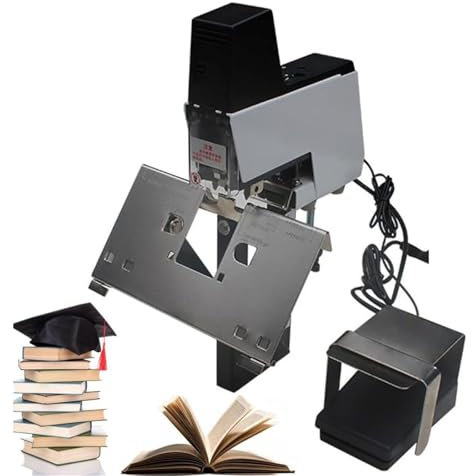 HEAXIY Grapadora Eléctrica con Pedal, Grapadora Rápida Automática de 2 a 30 Hojas, Presión de Encuadernación Ajustable en 9 Niveles, Encuadernación de Libros Pesados ​​y de Oficina