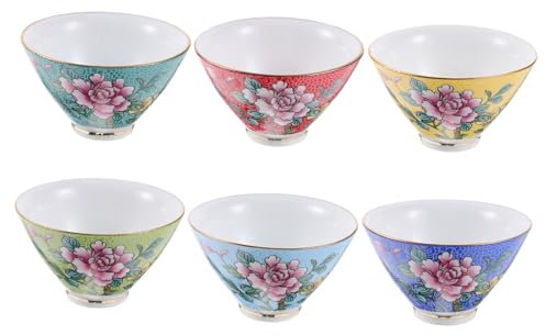 Cabilock Juego De Té De Cerámica Chino Paquete De 6 Piezas Taza De Té Kungfu Taza De Degustación De Té Tradicional Juego De Tazas De Té Hechas A Mano