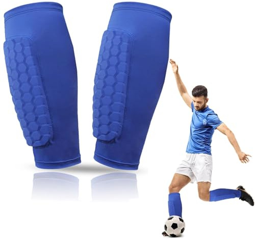 1 Paar Schienbeinschoner Fußball Herren, Strumpf mit Integriertem Schienbeinschoner Socken, Kleine Schienbeinschoner Kinder Fussball, Wadenschutz, für Männer, Frauen und Jugendliche (N)