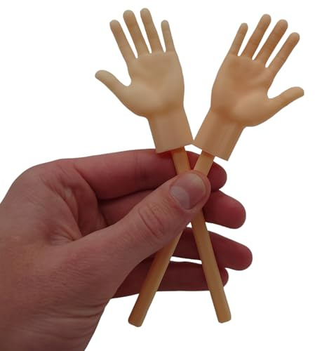 Tiny Hands - Lustige kleine Hände mit Stab | Spaßartikel | Fingerpuppen | mit Stiel