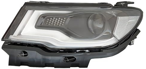 PROPOSTEONLINE Fanale realizzato per Jeep COMPASS 2017-2021 lato conducente HB3 a LED con Motore elettrico +Luce diurna a LED K55112819AG