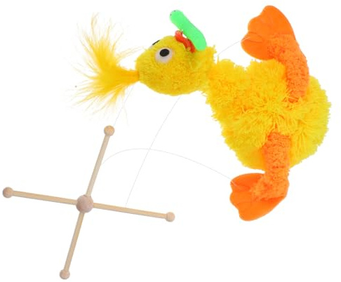 Kisangel Zarte Plüsch Enten Marionette 47cm Interaktives Faden Handspielzeug für Kinder Weiches Kuschelstofftier für Puppentheater und Fantasievolles Spielen