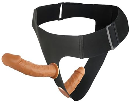 Harnais avec double gode amovible – Strap-on réaliste pour femmes, lesbiennes et couples – Plug anal polyvalent pour jeux intimes SM