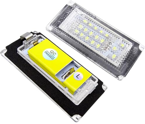 TitanAuto Car LED License Number Plate Light White LED Car CANBUS No Error Compatible For BMW Mini Cooper S R53 ONE R50 2001-2006 R52 2004-2008 Canbus No Error 6000K License Plate Light
