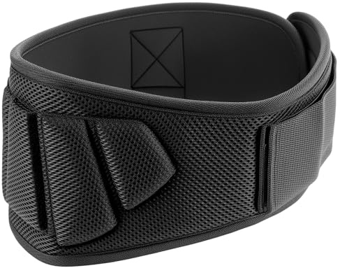 QWORK® Cintura Palestra (L) per la Protezione Lombare, Cinture da Sollevamento Pesi e Bodybuilding per Uomo & Donna