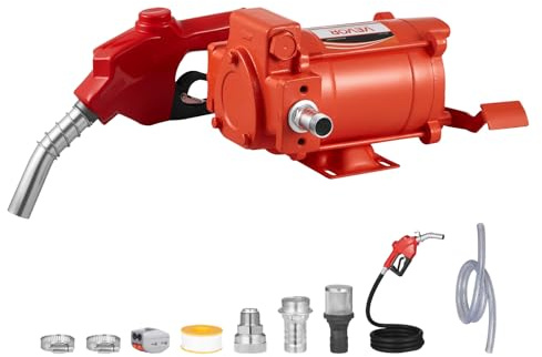 VEVOR Bomba de Transferencia de Combustible, 76 L/min, con Boquilla de Combustible y Manguera de Descarga con Apagado Automático, Kit de Alto Caudal para Mezclas de Gasolina, Diésel, Queroseno