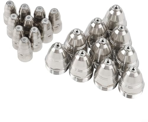 CYRENT Für P80 Plasmaschneidbrenner Verbrauchsteile 60A 80A Elektrode und Düsenspitzen für Schneidemaschinen geeignet für CUT 70 80 100 120 Luftplasmaschneidmaschine (1,3 mm)