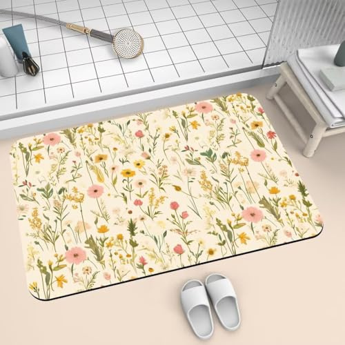 Rutschfeste Kieselgur Badematte, 90 x 150 cm, super saugfähig, Steinteppich, maschinenwaschbar, Badezimmer- und Küchenmatte, ultimativer Komfort und Sicherheit für Haus und Garten