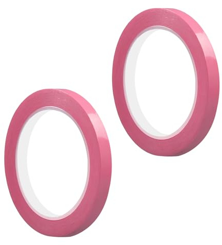 Qrity 2 Rouleaux de Ruban Adhésif en Mylar, 10mm x 66m Ruban Adhésif Isolant, Ruban Électrique, pour Isoler, Réparer et Protéger les Fils Électriques, Rose