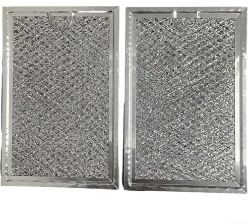Lot de 2 filtres à graisse de rechange pour micro-ondes GE - En maille d'aluminium - Compatible avec les fours à micro-ondes ForGE