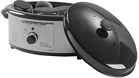 Hot Stone - Set de masaje de piedra caliente (6 L, con unidad de control digital e indicador de temperatura, para uso doméstico, spa, terapia de masaje y relajación)