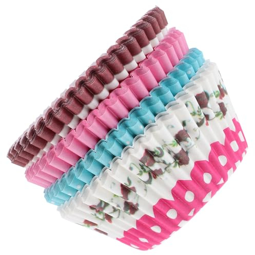 SHINEOFI Pirottini Decorativi per Muffin e Cupcake Grandi, Resistenti al Grasso alle Alte Temperature, Set da 400 Pezzi in Carta Alimentare per Dolci, Adatti per Feste, Matrimoni e Uso