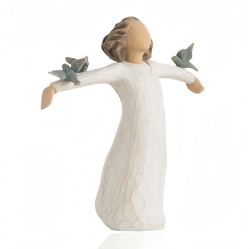 Guardian Angel Ornament,Angel Figurine & Wings Ornament for Peace Freedom Love,Birthday Gifts for Mum,Wife,Women & Girls,A/ngel Gifts for Women,For Thanksgiving,Mother's Day, Birthday Present