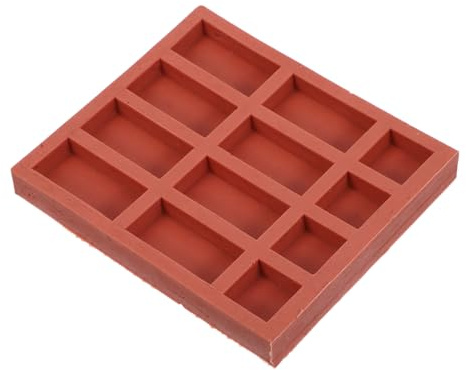 Homoyoyo Mini Sandbox Brick Silicone Mold for Concrete and Clay with 8pcs Long Bricks Reusable Silicone Mold for Educational Projects and Assembling A House Craft