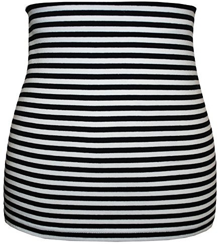 alles-meine.de GmbH 3 in 1 : Jersey - Nierenwärmer Mann XL Streifen gestreift schwarz Shirt Verlängerer/modisches Accessoire