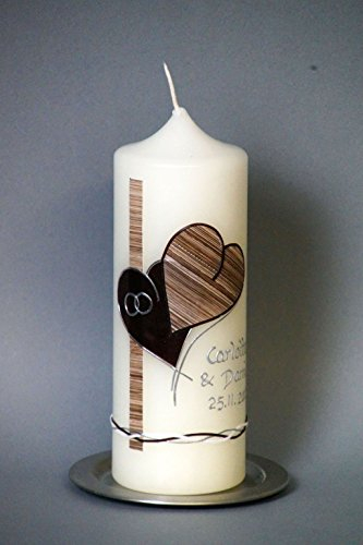 Hochzeitskerze/Brautkerze VINTAGE ☼, inklusive Beschriftung ! H-37