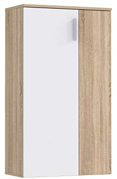 möbelando Schuhschrank Schuhkommode Flurschrank Kommode Anrichte Schrank Gretna I Sonoma-Eiche/Weiß