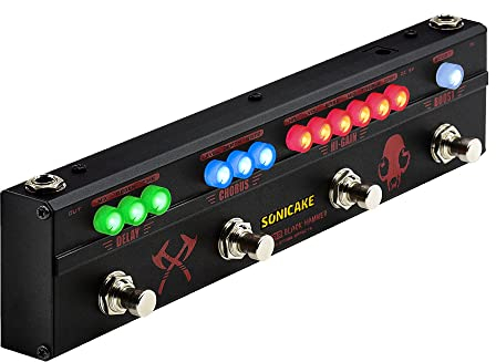 SONICAKE Multi Effektpedal Gitarre Heavy Metal HiGain Distortion Boost Chorus Delay Gitarrenpedal Black Hammer