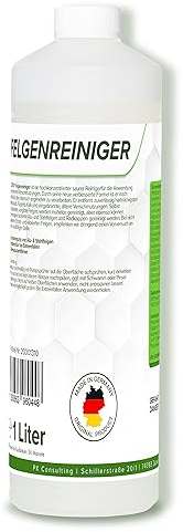 FLOTEX Felgenreiniger für Auto & Motorrad 1L | Saurer Felgen Reiniger effektiv gegen Bremsstaub, Flugrost & hartnäckige Verschmutzungen | Felgenreiniger Alufelgen & Stahlfelgen | Made in Germany