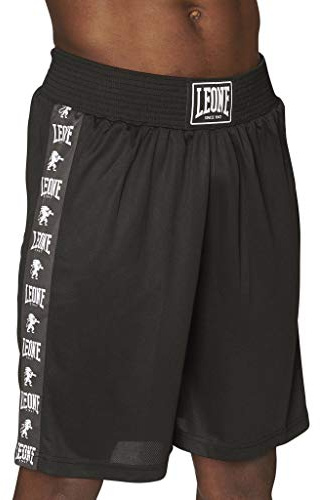 LEONE 1947 Pantalón Corto Boxeo Ambassador, Negro, XL, Unisex Adulto